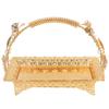 2pcs Alloy Metal Serving Tray Gold Vintage Tea Tray Decorative Coffee Tray  For Home Bar