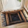 3D Hole Floor Rug Optical Illusion Floor Mat Realistic Bottomless Pit Doormat Non-Slip Bathroom Rug
