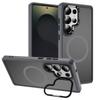 For Samsung Galaxy S25 S24 S23 Ultra Case Compatible with Magnetic Shockproof Heavy Duty Protective Kickstand Matte Semi Clear