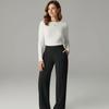 With Pockets Quick-Dry Joggers Loose High-Waist Leggings Leisure Straight Wide-Leg Pants  Fitness