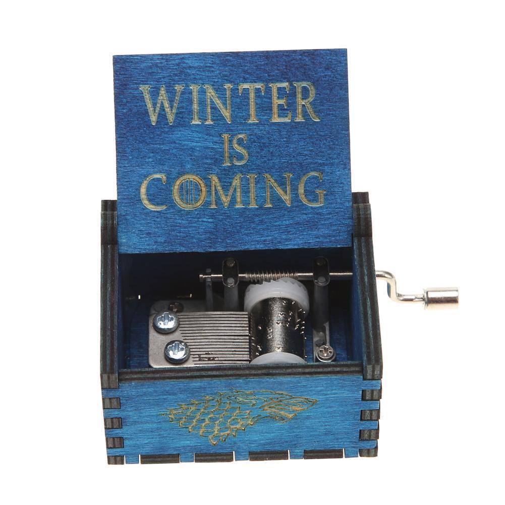 Handcrafted Retro Music Box Carved Wood Music Case Perfect For Xmas And Birthdays