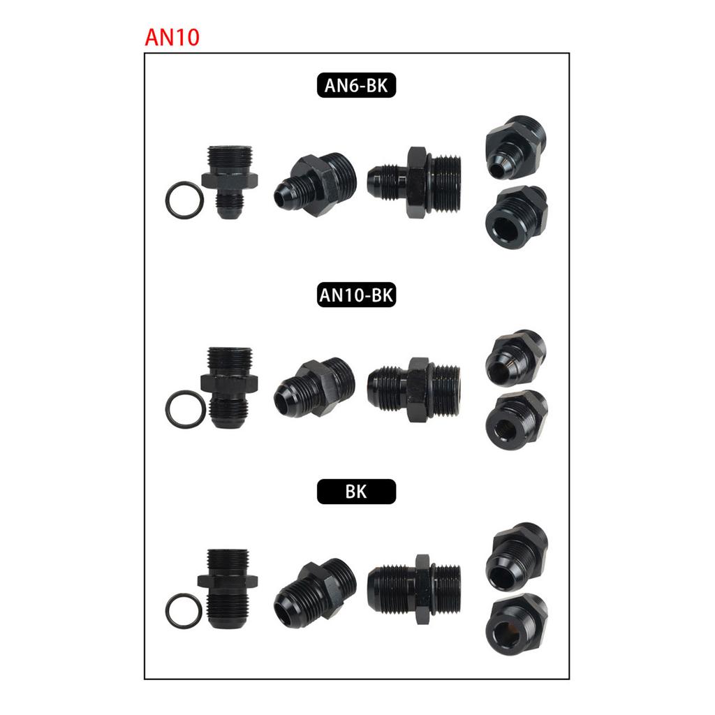 AN6/8/10 Flare To AN6/8/10 ORB Male O-Ring Fitting Adapter ORB Male O-ring Boss Fuel Pump Rail Adapter Fitting