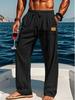 2026 Cross-Border Autumn Elastic Waist Straight-Leg Pants: Comfortable, Breathable for Outdoor or Beach Vacation