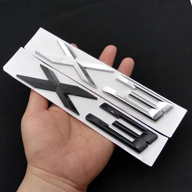 3D ABS Logo X3 Emblem Letters Badge Car Rear Trunk Sticker For BMW X3 F25 E83 G01 G45 Xdrive 20d 30d 20i 28i 30i 35i Accessories