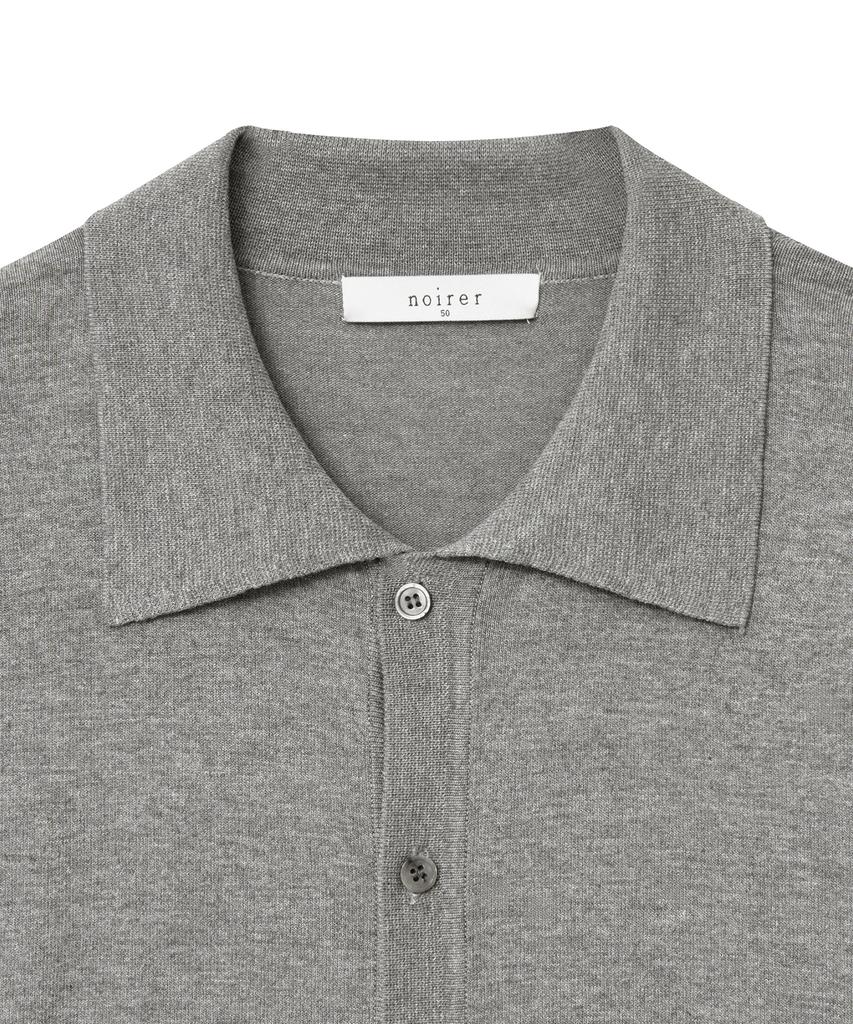 Noirer Layered Knit Shirt Cardigan (Gray)