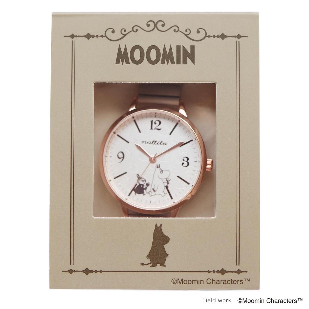 Fieldwork Analog Moomin Watch with Japanese Metal and Exclusive Perfect for or Carved Accordion 2 Little My Women's Movement, Band, Box, Commuting,