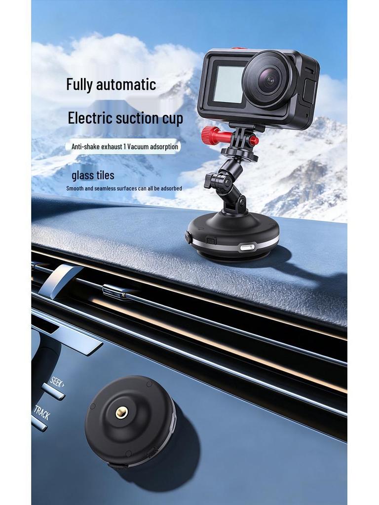 Electric Suction Car Dashboard Camera Mount - Fully Automatic Vacuum Cup
