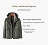 Men's Mid-Length Winter Down Jacket with Detachable Liner and Hood – Suitable for Middle-Aged and Elderly, Dad's Style, Thickened Coat