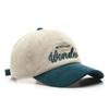 Corduroy Colorblock Embroidery Baseball Cap for Women Men Retro Autumn Winter Baseball Cap Cotton Snapback Men's Cap Sun Hat