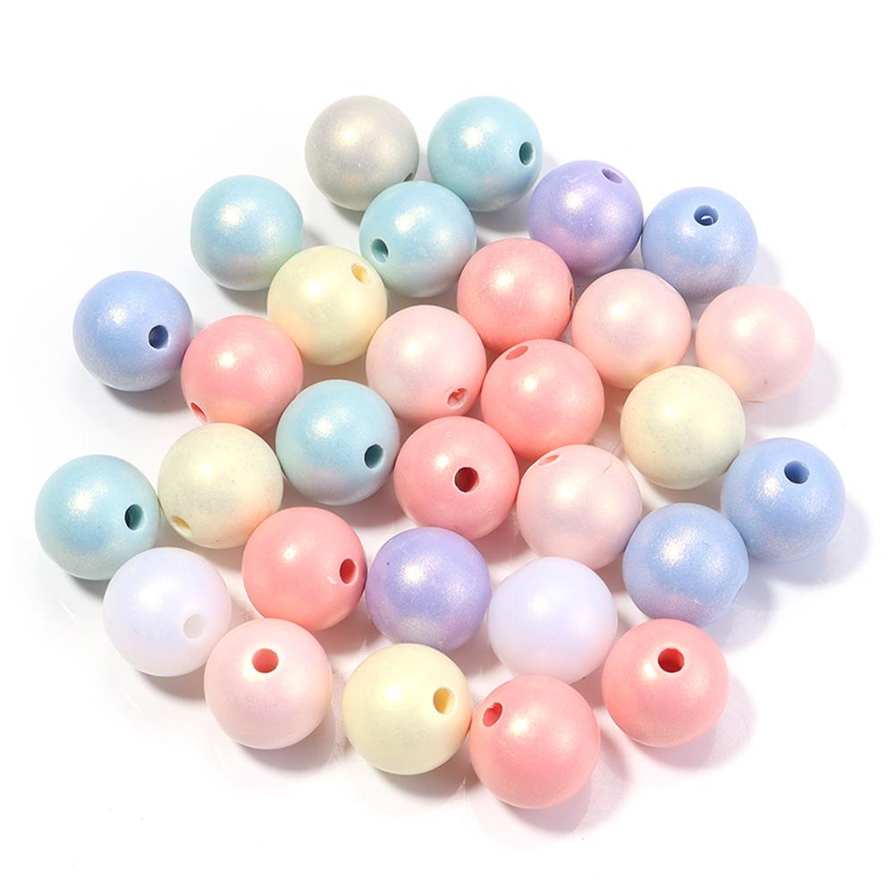 30-100pcs Macaroon Color Acrylic Beads Mixed Color Round Loose Spacer Beads For Jewelry Making DIY Bracelet Necklace Accessories