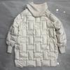 Womens Hooded Mid-Length Down Jacket With Duck Fill Warm Winter Coat Street Style