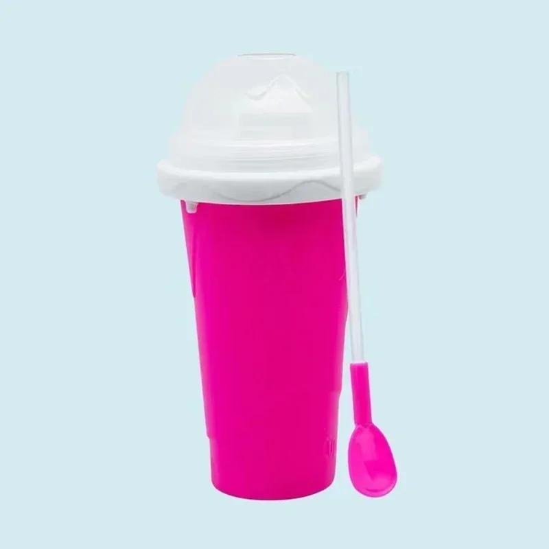 

Kitchen Quick-Frozen Slushy Maker Cup Large Capacity Slushy Cup For Homemade Smoothies Juice Ice Cream Summer Squeeze Beker Tool розовый