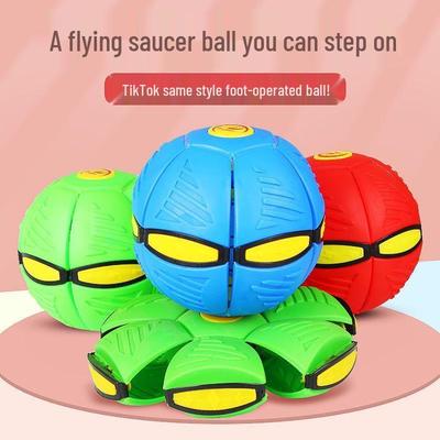 Elastic Flying Saucer Ball - Children's Outdoor Sports & Educational Bouncing Toy