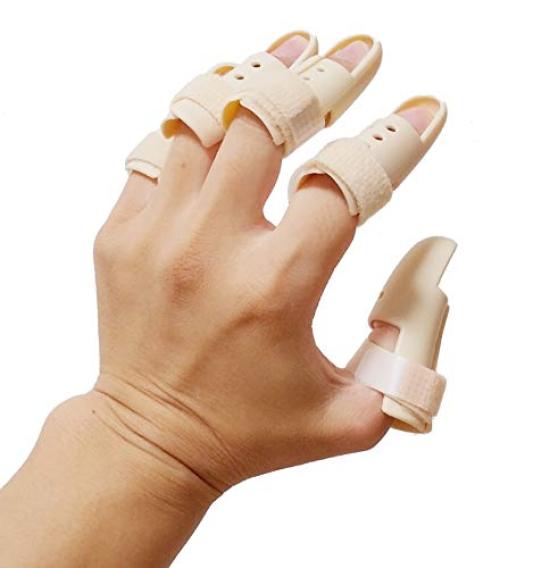 Set of Finger Supports for Fixed and Stabilizing Finger Joints 5-Piece Fingers, Pinky, Index, Ring, Middle, Thumb,