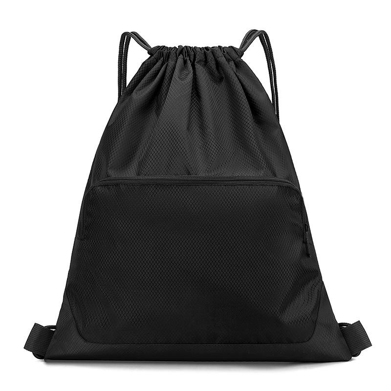 Drawstring Backpack with Drawstring and Drawstring Pockets, Large Capacity Waterproof Sports and Fitness Bag for Men and Women, Travel Backpack