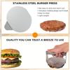 Household Stainless Steel 304 Burger Press Square and Round Meat Presser Meat Pressing Tool Burger Patty Press Plate 4