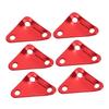10pcs Triangle Tent Rope Fastener Aluminium Alloy Ultralight Strong Paracord Tensioners Rope Adjuster for Camping Red