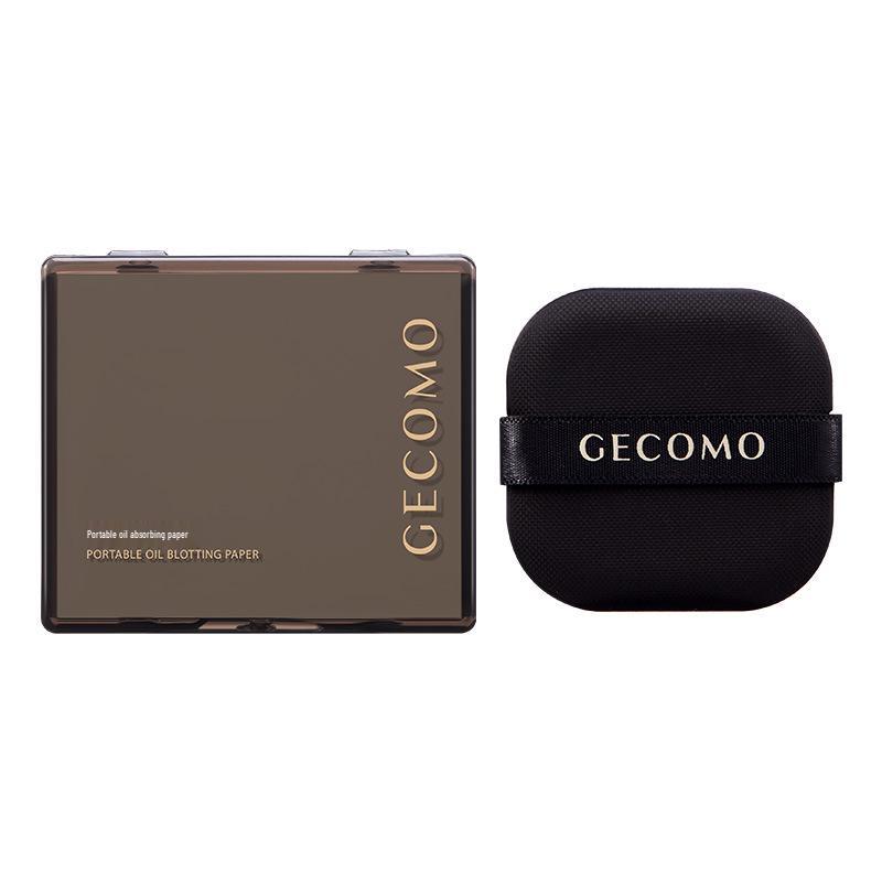 GECOMO Oil Blotting Puff with Mirror - Portable Matte Face Paper for Oily Skin
