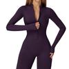 Plus Velvet Nude Yoga Jumpsuit - Outdoor Warm Fitness Wear