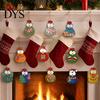 Holiday Party Hanging Decor 12/24/36Pcs Christmas Chick Ornaments, Wooden Cartoon Ornaments for Tree, Wood Tree Cute Kids Family Friends Xmas Supplies