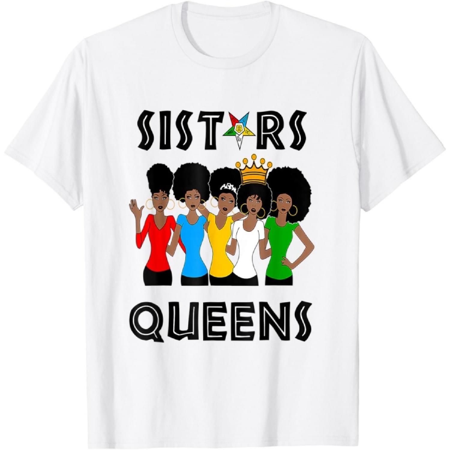 OES FATAL Sistars Queens Женская футболка Восточной Звезды ко Дню Матери S