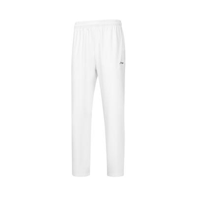 Li Ning Group Purchase Series Lace Logo Straight Leg Casual Knitted Sports Pants Men Bottoms Standard-White AYKU639-1