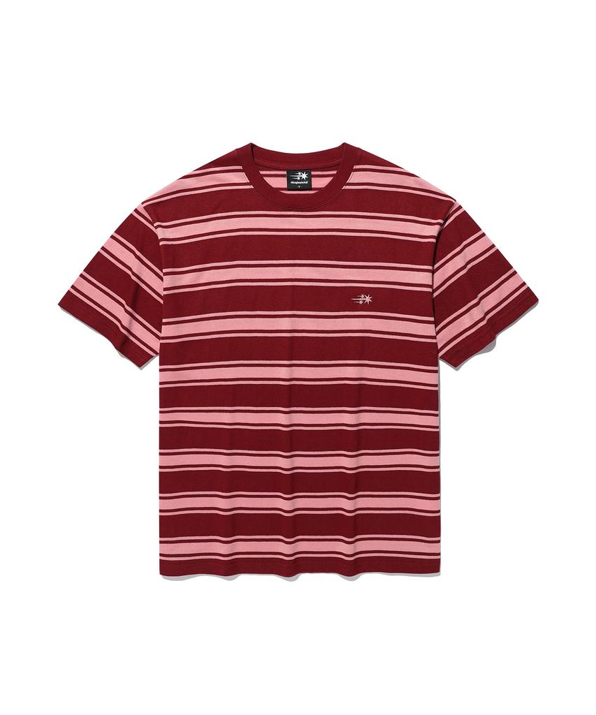 NICEGHOSTCLUB Multi Stripe 3Star Tee_Red(Ng2Gmut540A)