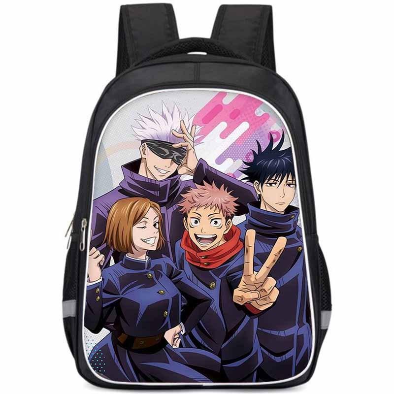 Spacious Jujutsu Kaisen Backpack For Kids With Lightweight Oxford Fabric