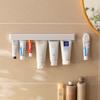 Wall Mounted Toothpaste Squeezer Holder for Bathroom Storage No Drilling Installation for Face Wash and Toothpaste Organizer Shelf