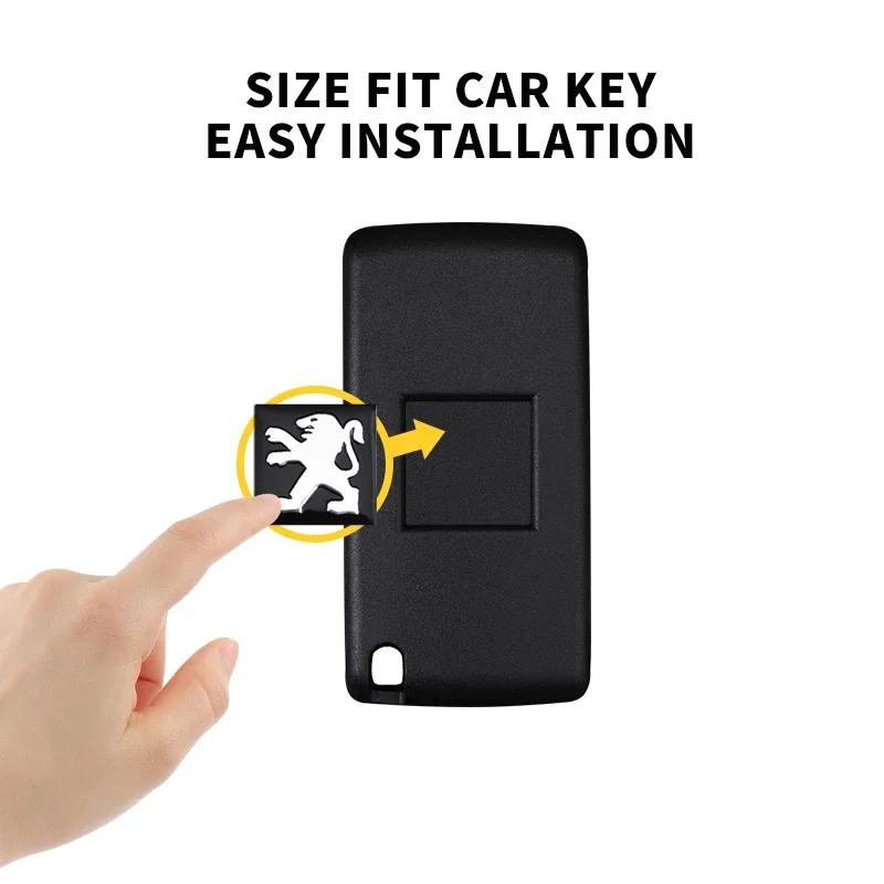 New Car Remote Key Fob Emblem Badge Radio button Sticker For Peugeot 308 408 508 RCZ 208 3008 2008 206 207 307 Car Accessories