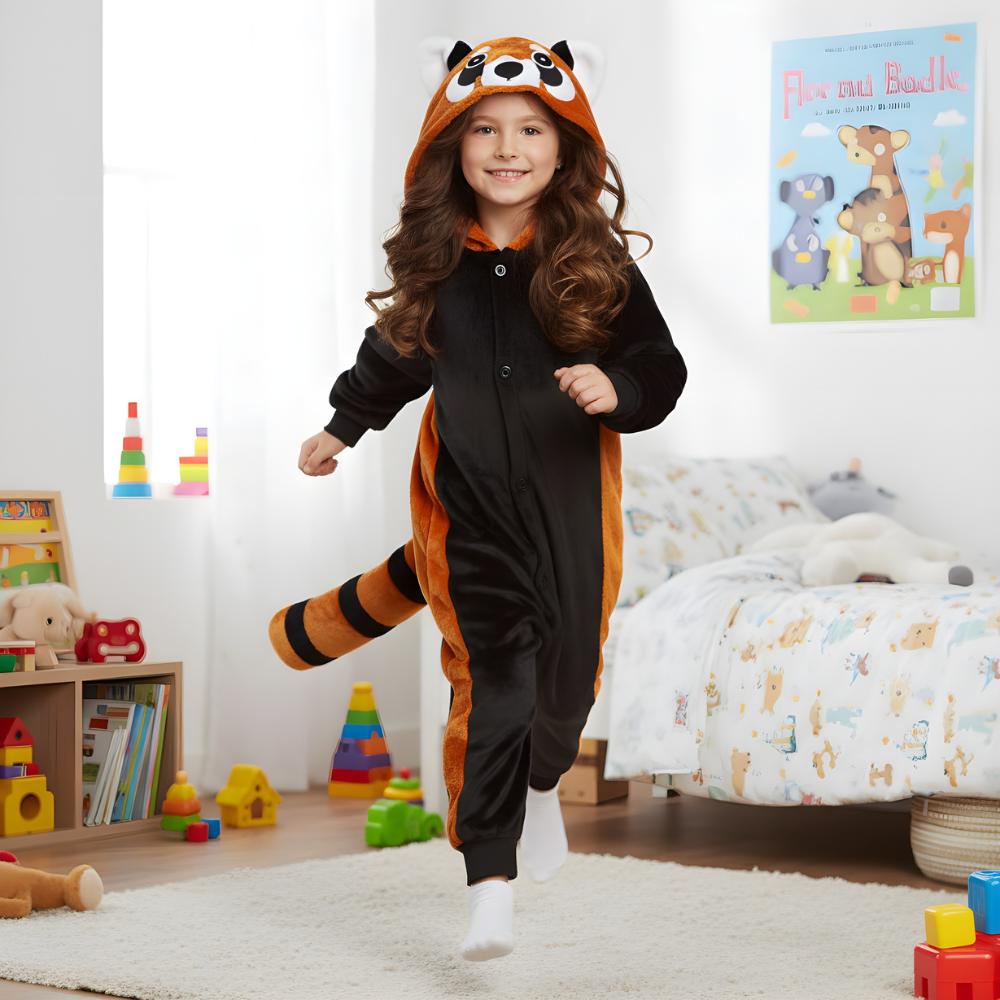 Pajama Onesie Kigurumi Costume Outfit Red Panda Children 95 - 105Cm
