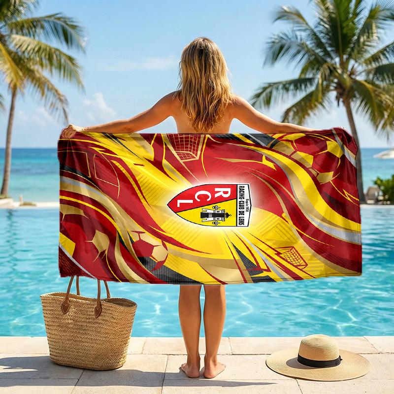 Lens FC print Quick Dry Beach Towel Microfiber Absorbent Portable Travel Swimming Towel