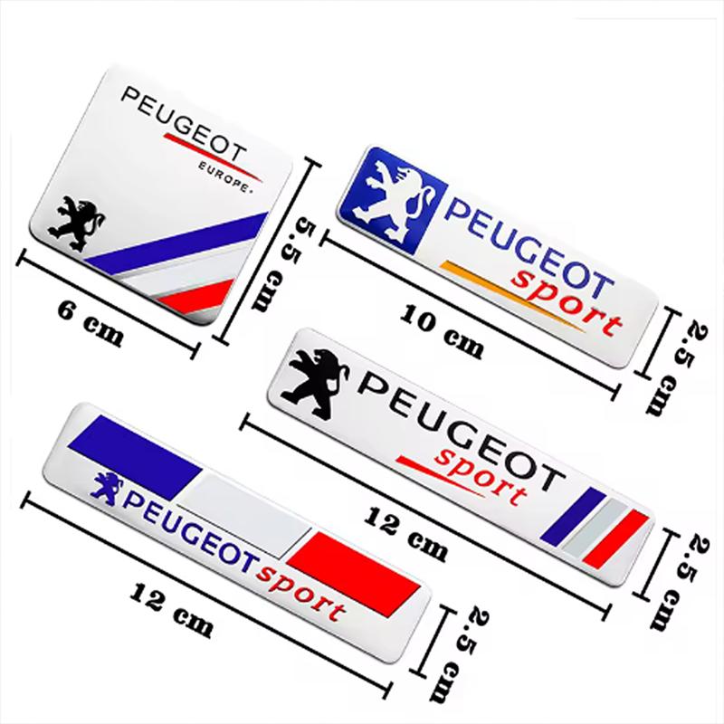 Car Styling Aluminum Alloy Badge Sticker Accessories For Peugeot 206 307 308 3008 207 208 407 4008 408 508 2008 5008 301 106 205