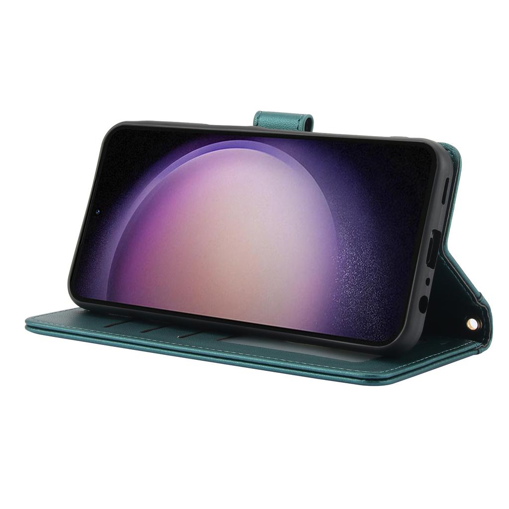 For Samsung Galaxy S26+ Case PU Leather Stand View Phone Wallet Cover with Hand Strap