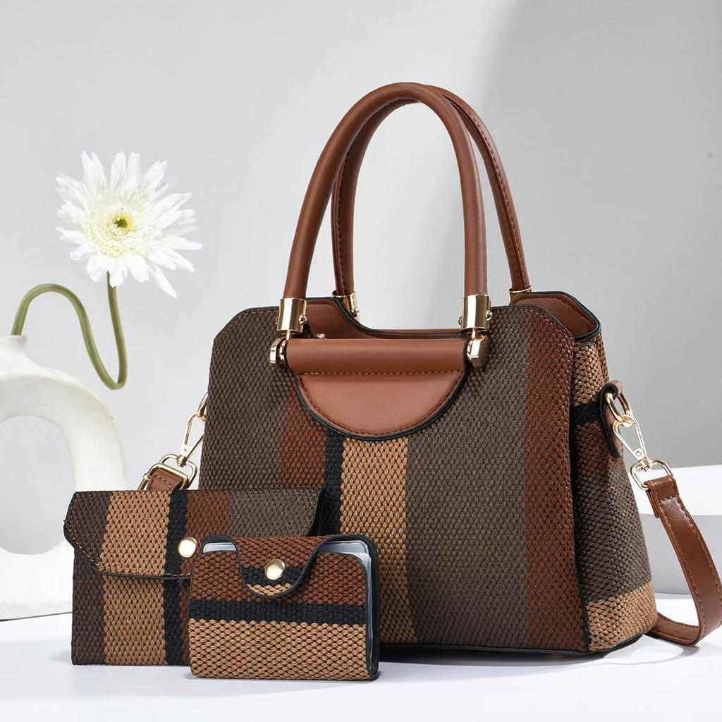 Stylish Women's Tote Bag In Elegant Black Blue White Khaki Coffee Colors With Soft Pu Material