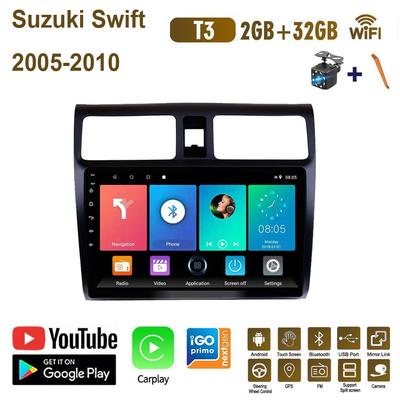 Android Car Radio Carplay For Suzuki Swift 2005-2010 Car Multimedia Video Player GPS Navigation WIFI 2+32GB