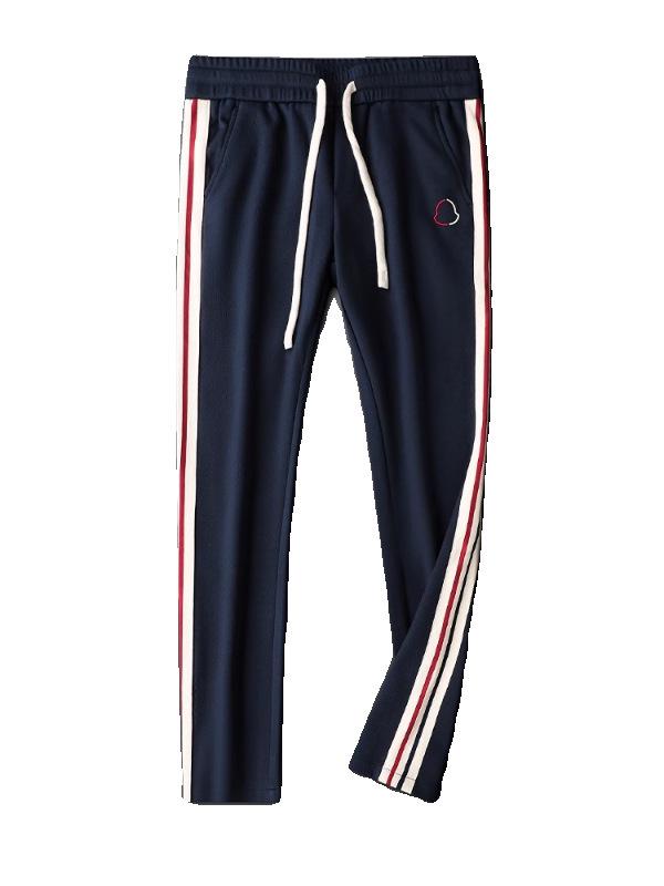 Unisex Side-Stripe Casual Sports Hoodie & Knitted Sweatpants Set for Spring/Summer