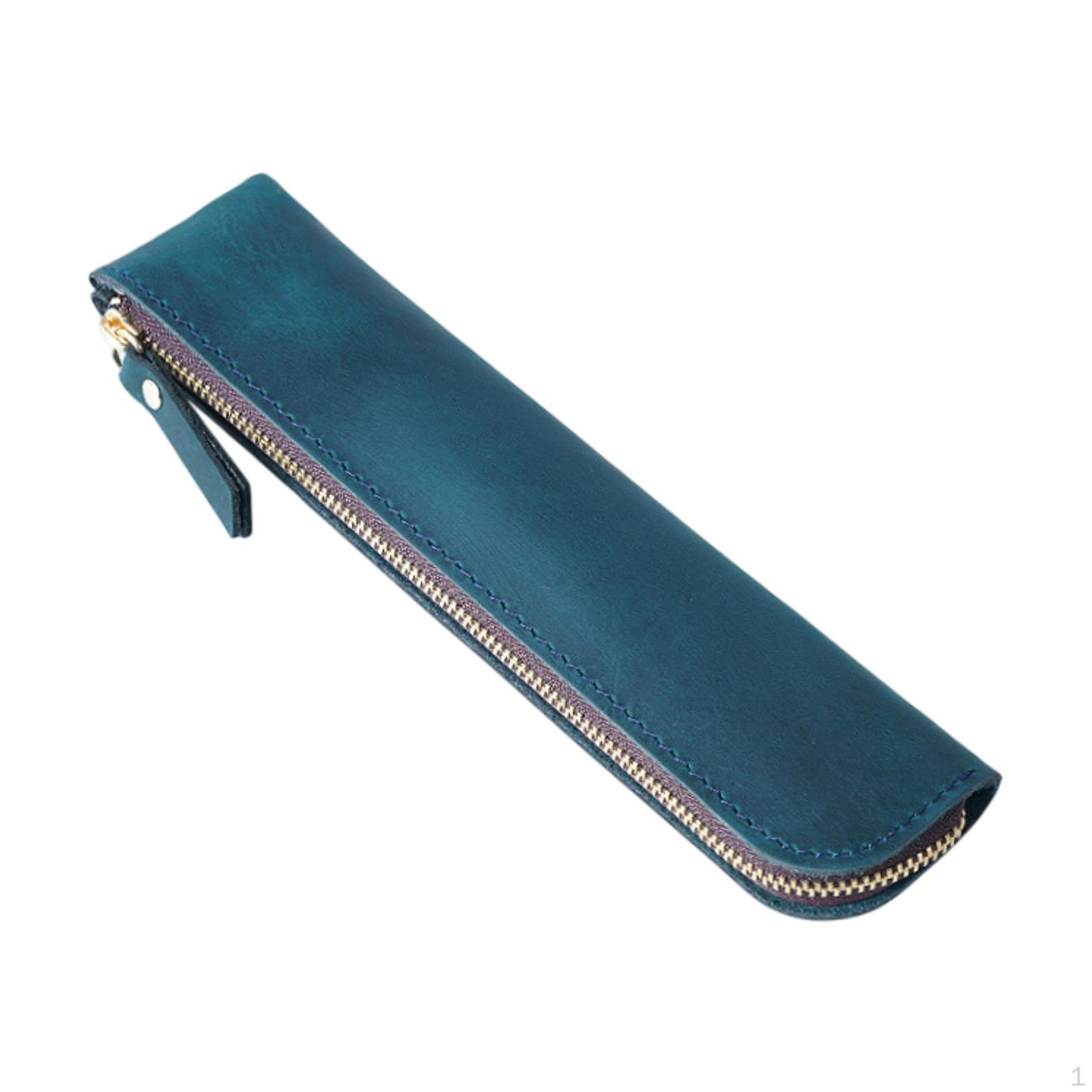 

Сумка-карандашница из искусственной кожи, косметическая, износостойкая, для подарков на день рождения 7,8x1,7 дюйма Blue