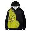 Women's Cozy Pink Hoodie with Green Cartoon Character Print Casual Long Sleeve Pullover Sweatshirt for All Seasons