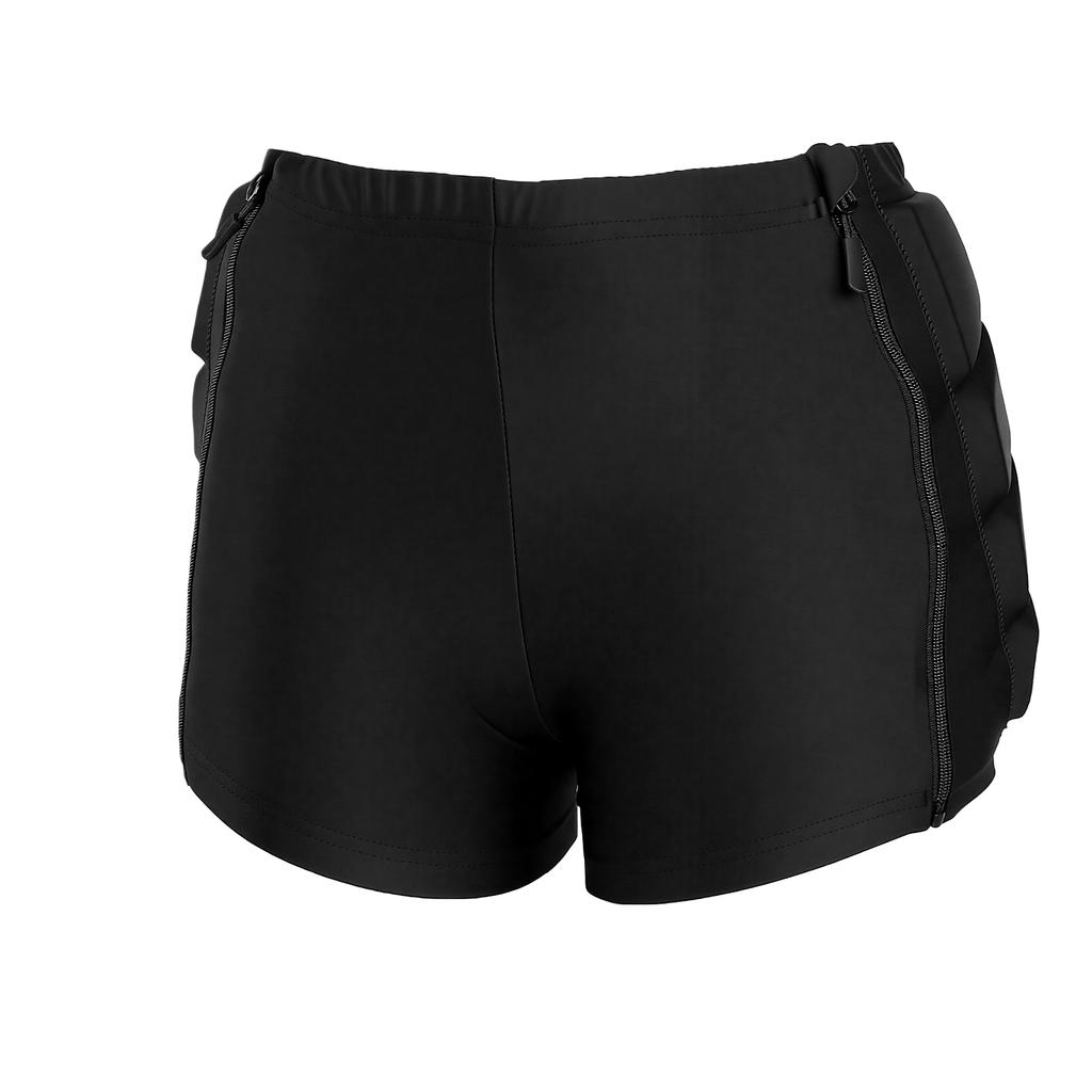 Padded Shorts Snowboard Hip Protector Quick Dry Four Way Stretch Zipper Waistband Flexible Compression Base Layer for