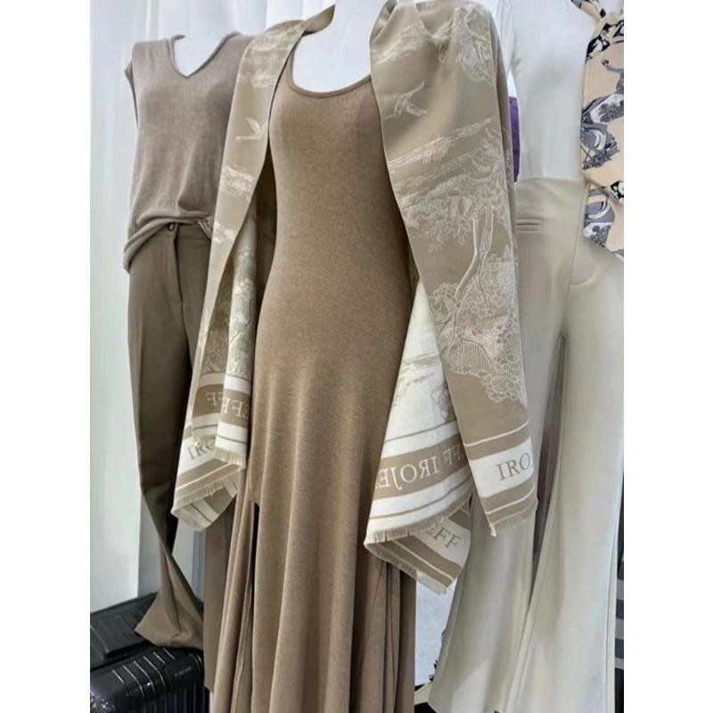 New Black Double-sided Imitation Cashmere Scarf for Women Winter All Match Scarf Shawl Korean Version Dual Use