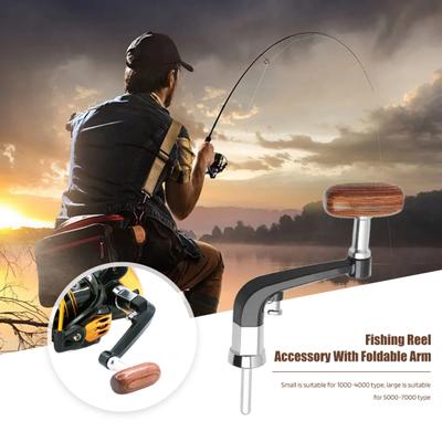 Fishing Reel Rocker Arm Folding Heavy Duty Fishing Spinning Reel Power Handle Grip Replacement Fishing Accessories