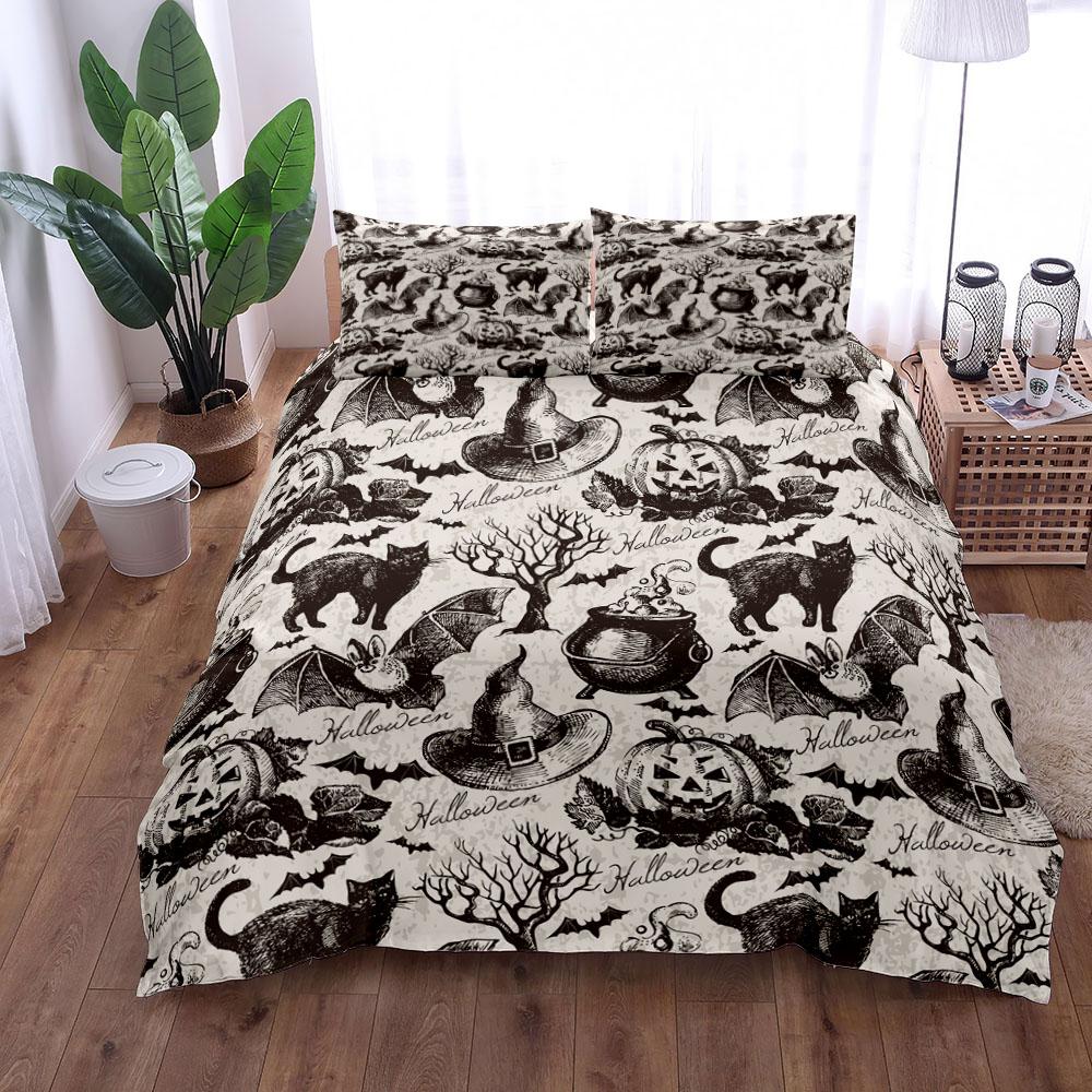 Halloween Pumpkin Horror  Duvet Cover Set EU Single Double King US Twin Full Queen Size Bed Linen Set