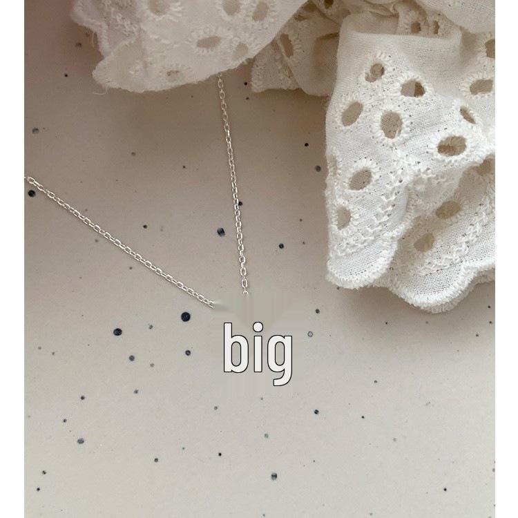 S925 Sterling Silver Irregular Bow Pendant Necklace - Women s Cool Korean Style Clavicle Chain. Sterling Silver 925 серебряный