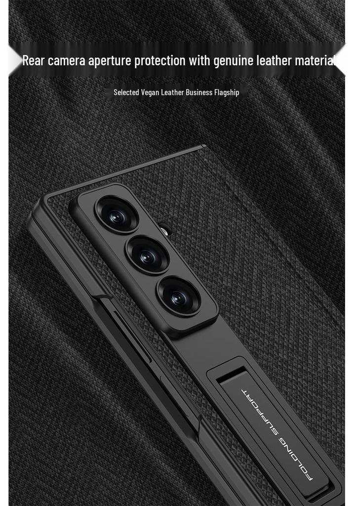 New Samsung Z Fold8 Ultra Leather Folding Phone Case—Stylish, Minimalist Hinge Protection. Douyin-Inspired Design.