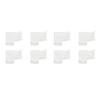 8pcs Transparent COB Connector Solderless L Shaped Connector  For Double Color LED Strips