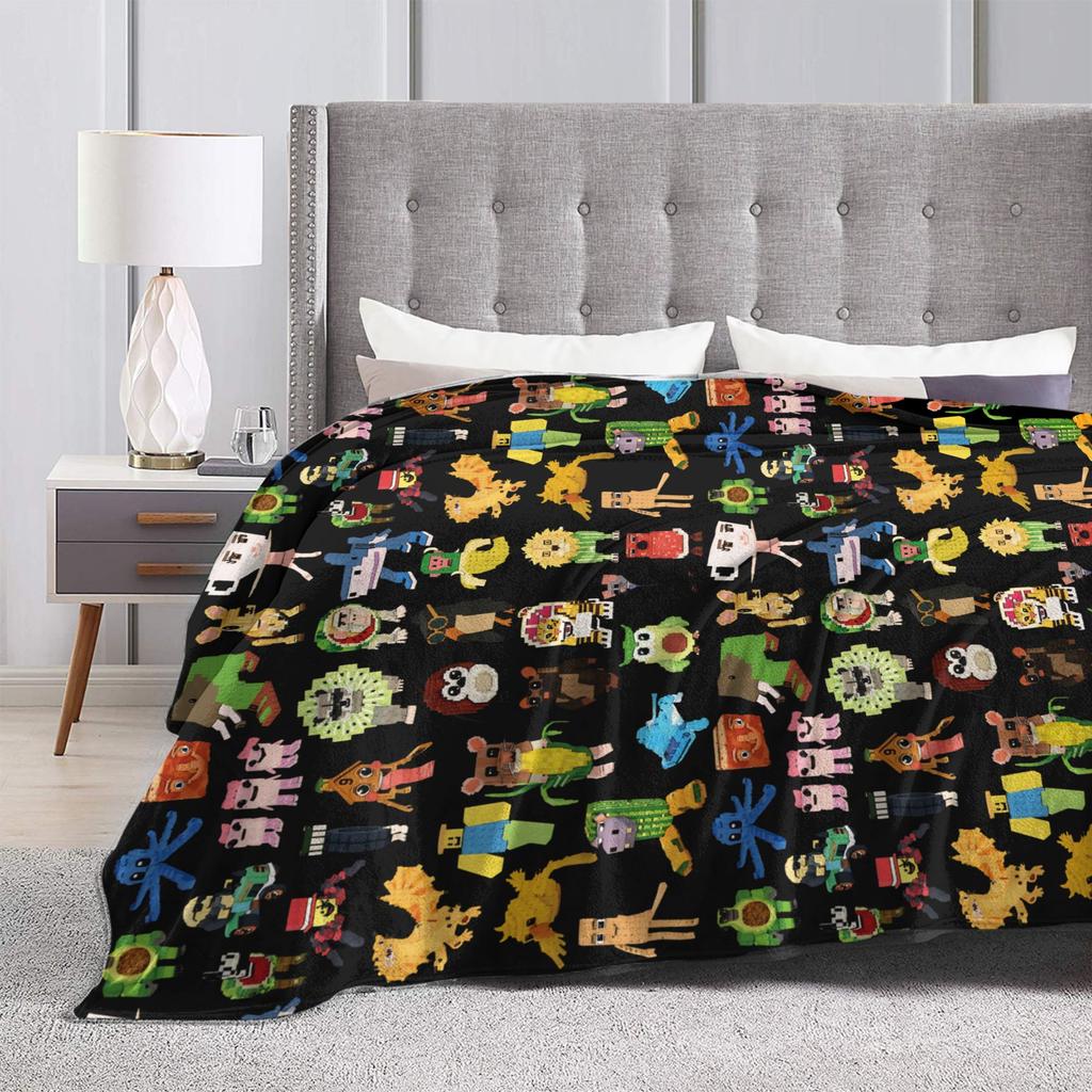 Steal a Brainrot Game Knitted Blankets Fuzzy Throw Blankets Bed Sofa Decoration Ultra-Soft Warm Bedsprea,