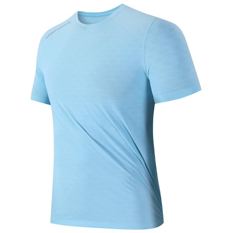 

Summer Men s Fitness T-Shirt Short Sleeve High Sense Crew Neck Sports Casual Men s Quick-Drying Clothes L