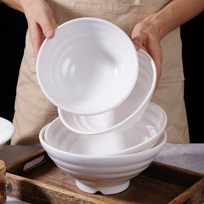 Melamine Noodle Bowl Household Plastic Tableware Restaurant Commercial Ramen Salad Bowl Thickened Not Easily Broken Soup Bowls