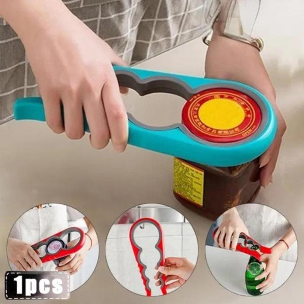 1PC Four-In-One Multi-Functional Bottle Opener Household Can Opener Labor-Saving Cap Opener Beer Cap Screwer Kitchen Cap Opener
